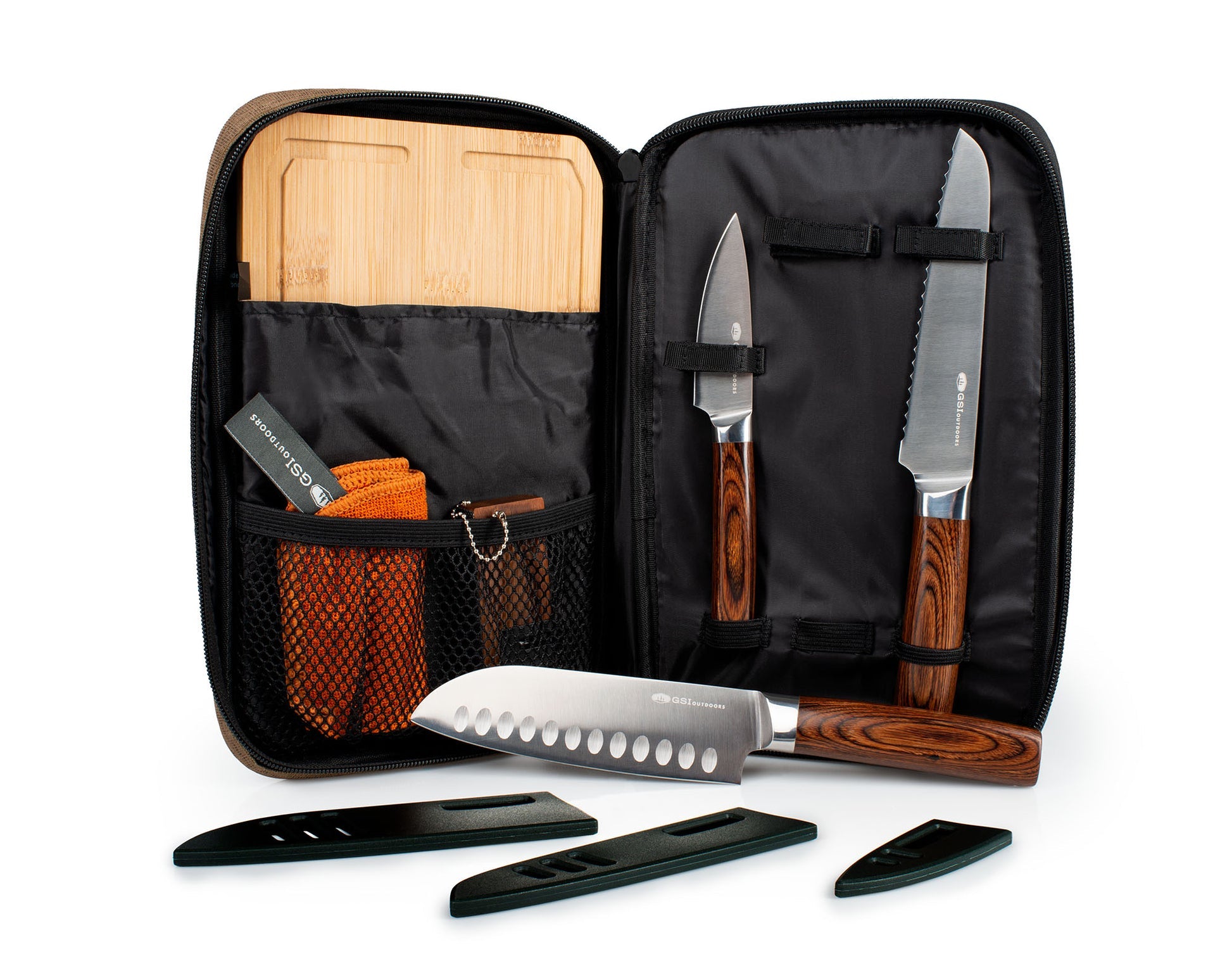 GSI Outdoors RAKAU Knife Set | Camp Kitchen Knife Kit – Ultimate