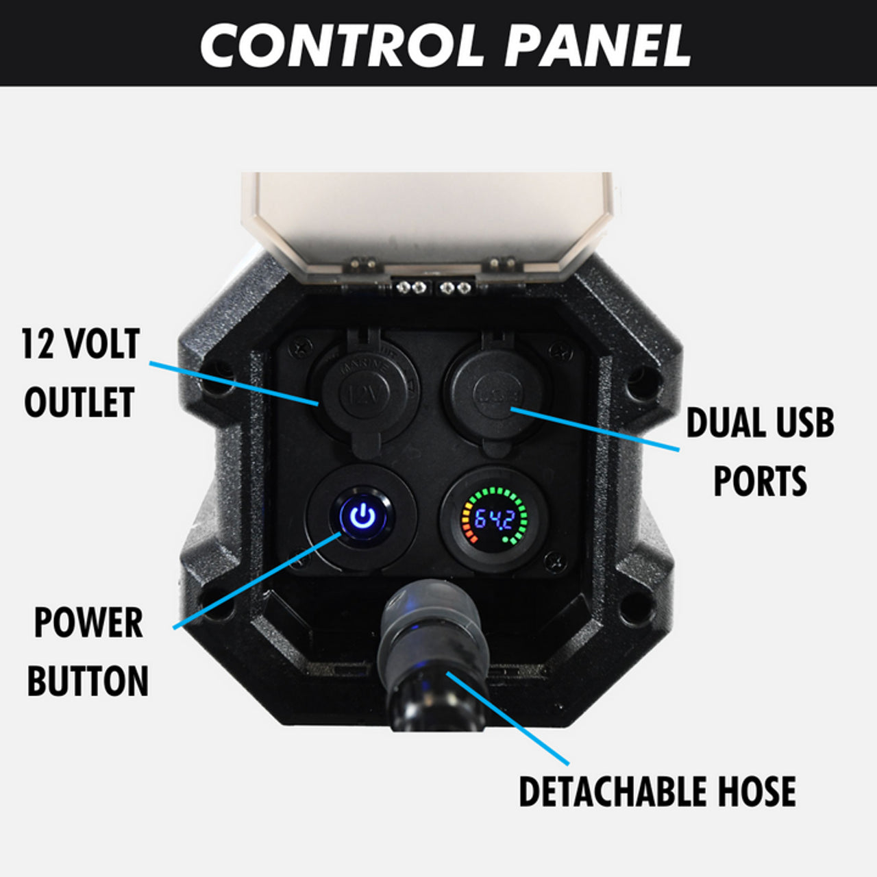 RinseKit Rack Shower Electric Portable