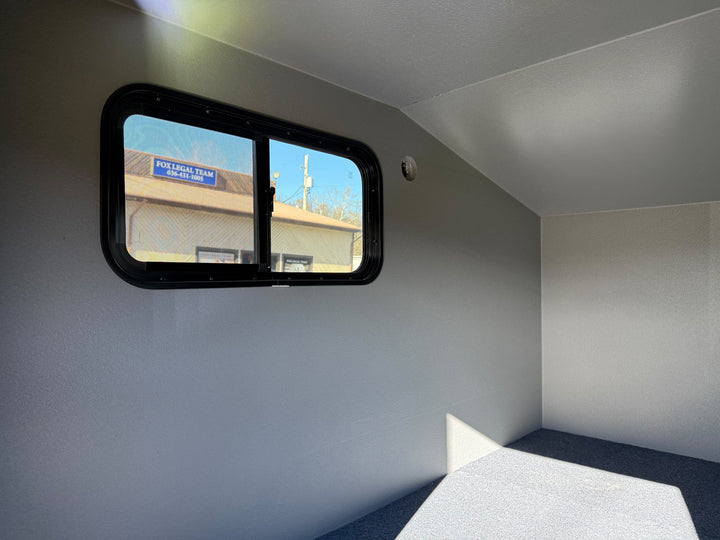 Freedom Camper 58x89 Ultimate Package Gray - insulated interior with both sliding windows