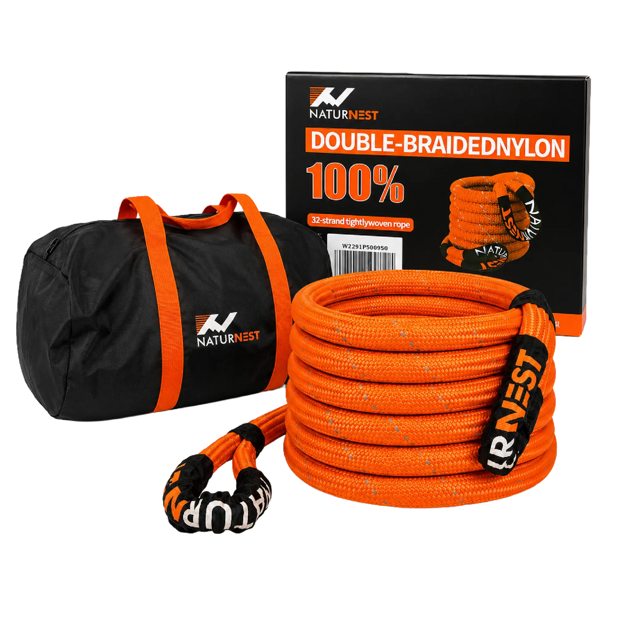 Naturnest Recovery Rope with 2 soft shackles and storage bag