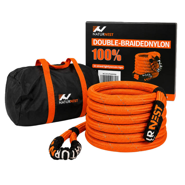 Naturnest Recovery Rope with 2 soft shackles and storage bag