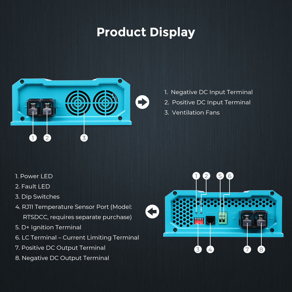 Renogy 60-Amp 12-Volt DC-to-DC On-Board Battery Charger