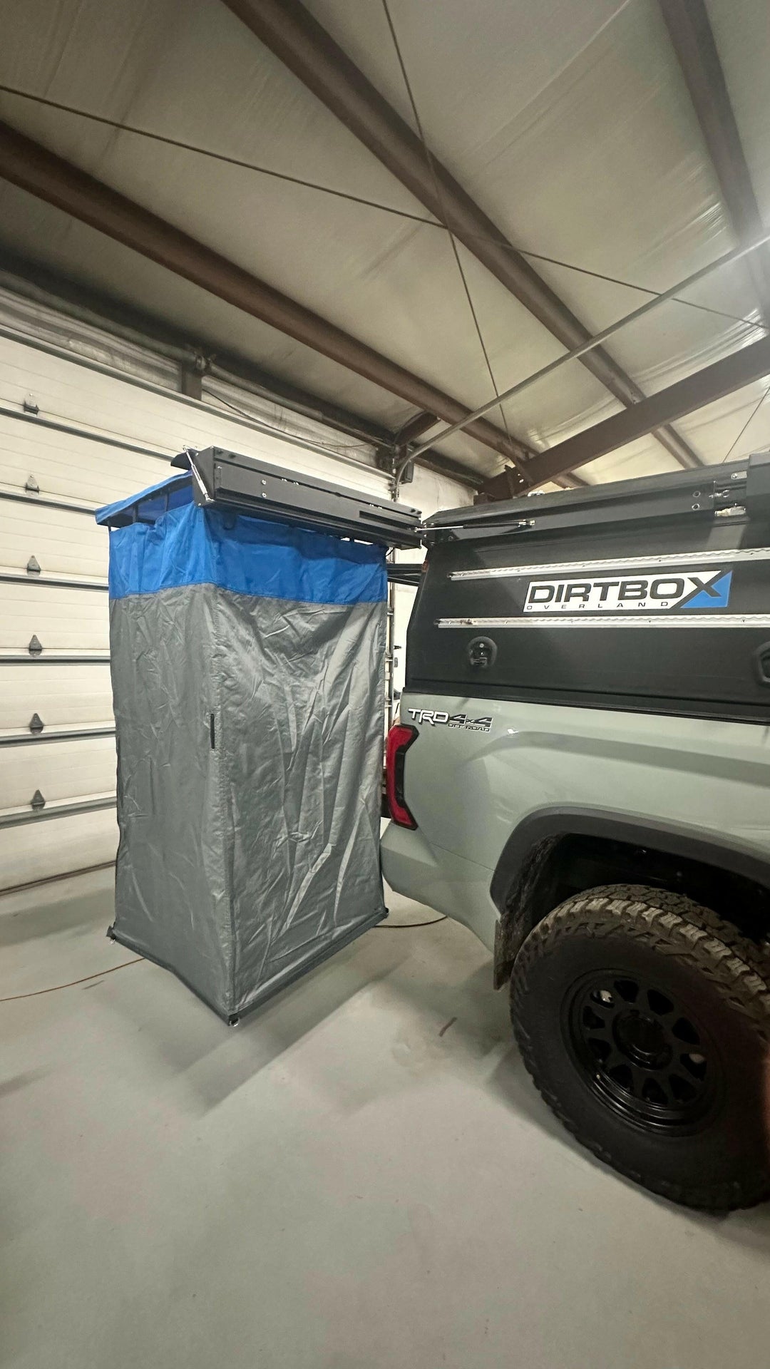 Ultimate Camp Shower Set: Hard Case Shower/Bathroom Awning + 90 Degree Swing Out - Ultimate Adventure Supply