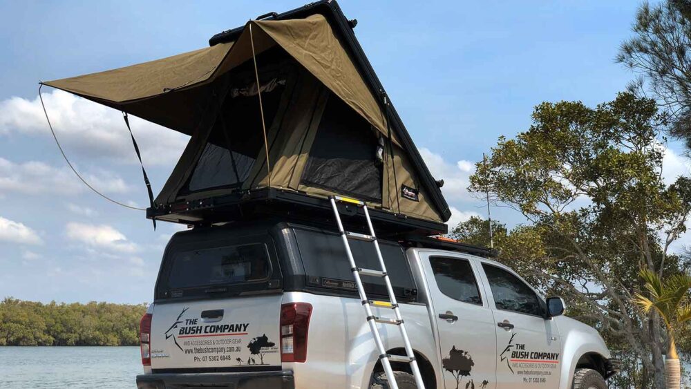 The Bush Company AX27 Clamshell Rooftop Tent - Ultimate Adventure Supply