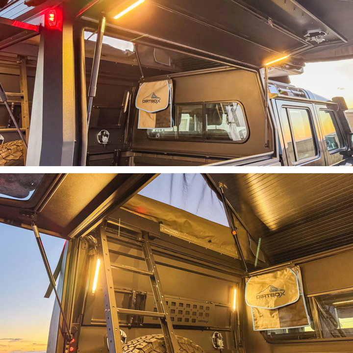Dirtbox Canopy Camper – Modular Truck Camper Shell / Topper for Mid-Size & Full-Size Trucks (Tacoma, Tundra, F-150, Ram, Silverado)