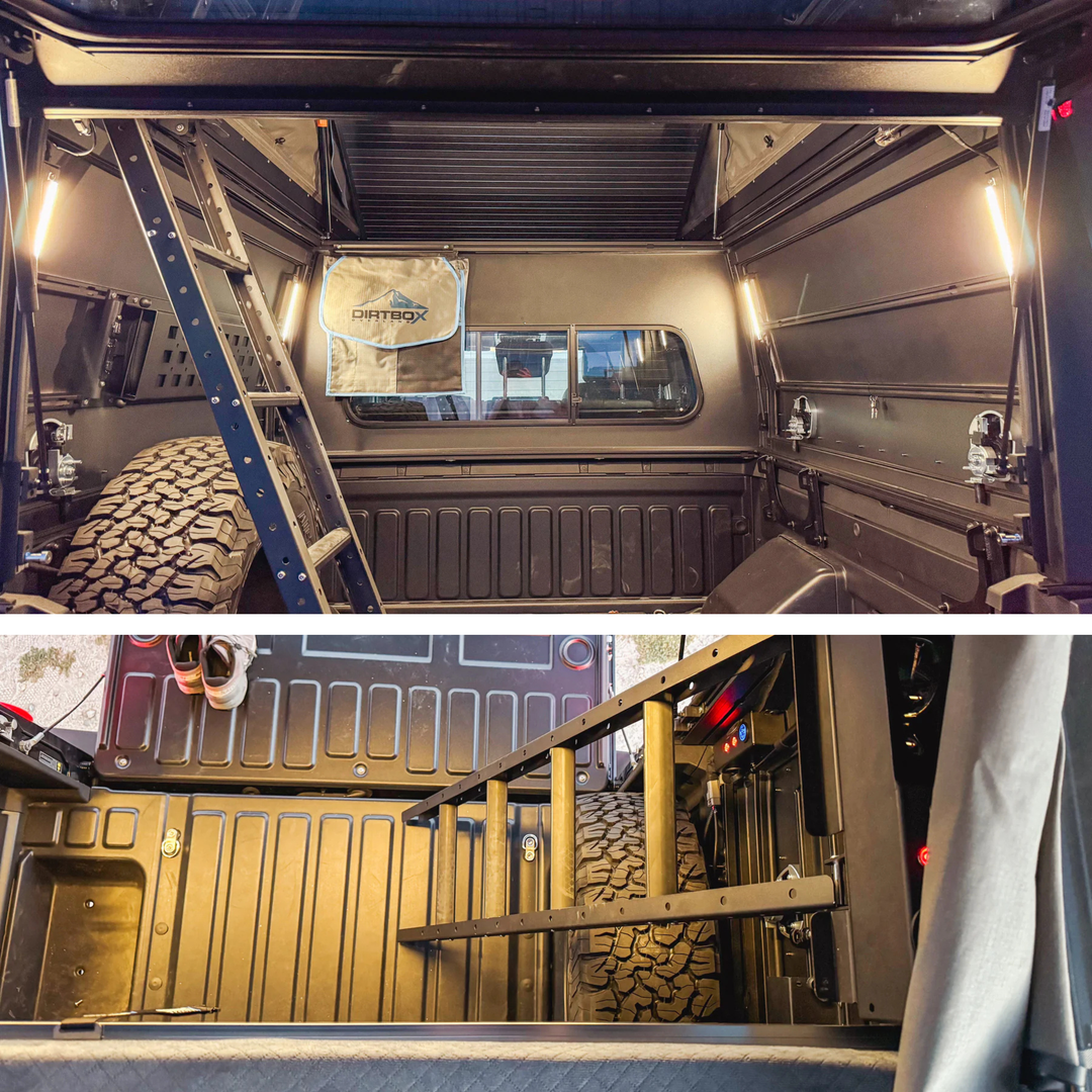 Dirtbox Canopy Camper – Modular Truck Camper Shell / Topper for Mid-Size & Full-Size Trucks (Tacoma, Tundra, F-150, Ram, Silverado)