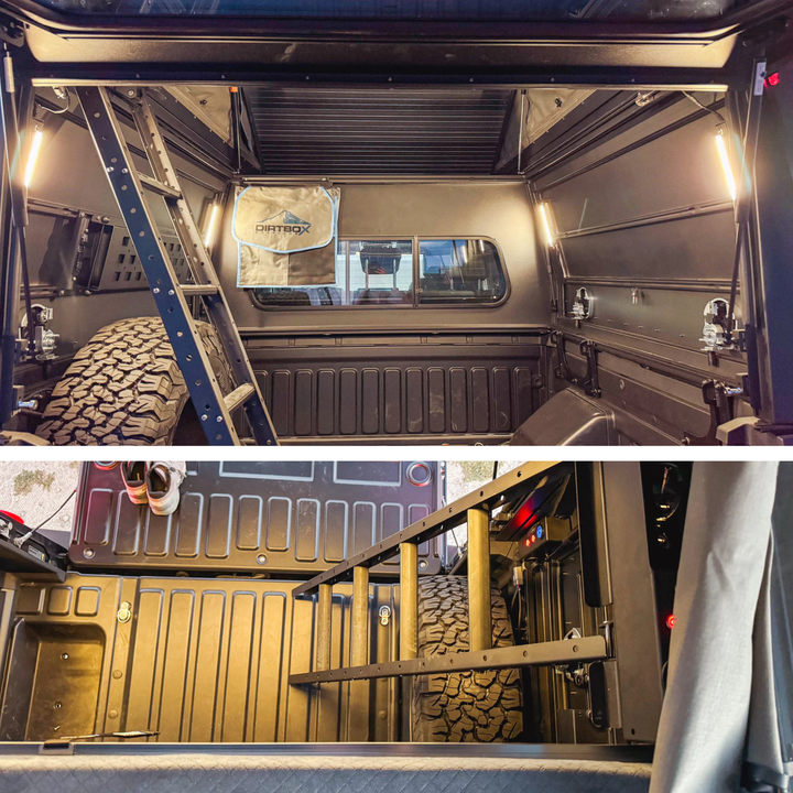 Dirtbox Canopy Camper – Modular Truck Camper Shell / Topper for Mid-Size & Full-Size Trucks (Tacoma, Tundra, F-150, Ram, Silverado)