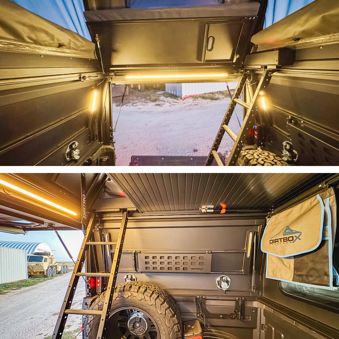 Dirtbox Canopy Camper – Modular Truck Camper Shell / Topper for Mid-Size & Full-Size Trucks (Tacoma, Tundra, F-150, Ram, Silverado)