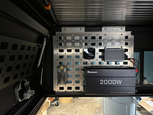 Front Molle Panel – Mount Controllers, Inverters & Organize Gear in Your Truck or Canopy Camper - Ultimate Adventure Supply