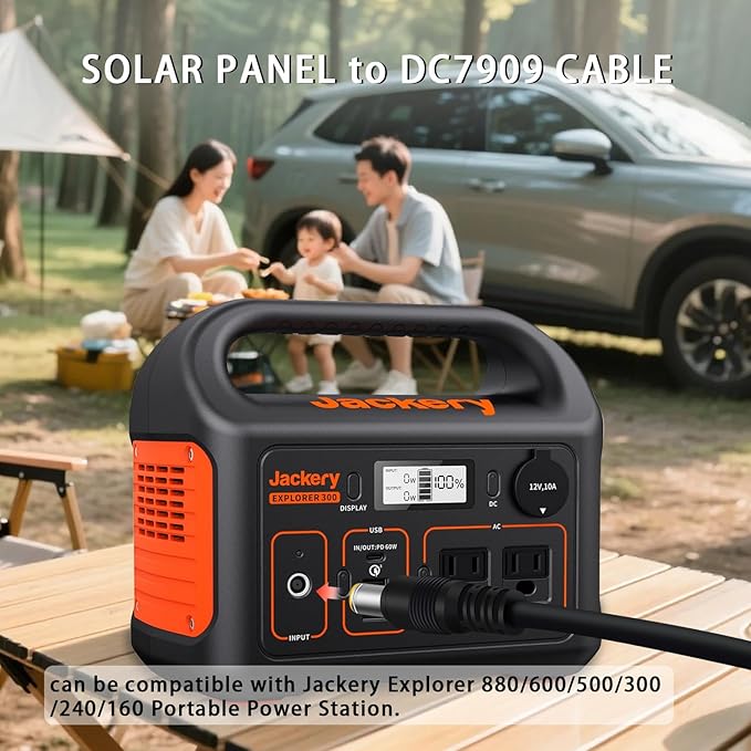 Jackery MC4 to DC Solar Panel Converter 6ft