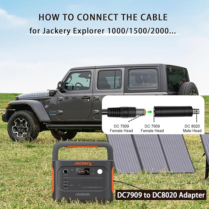 Jackery MC4 to DC Solar Panel Converter 6ft