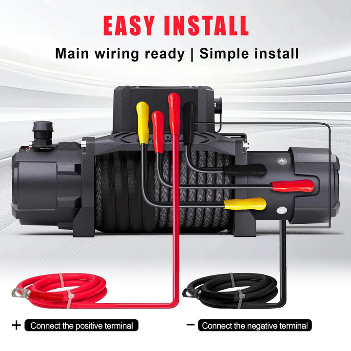 OPENROAD 13,500lbs electric winch with Synthetic Rope - Panther Series 3S
