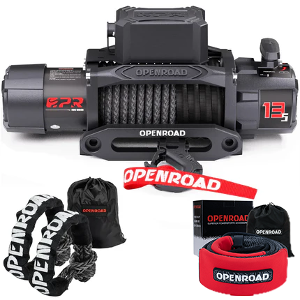 OPENROAD 13,500lbs electric winch with Synthetic Rope - Panther Series 3S