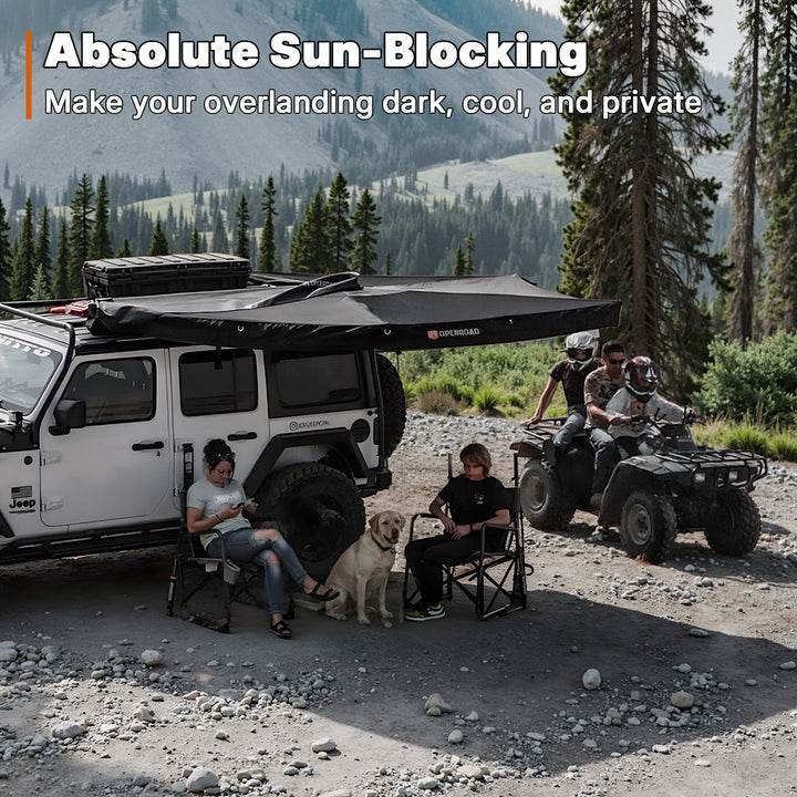 OPENROAD 270 Free Standing Awning for Camping - Adventure Series (Driver Side)