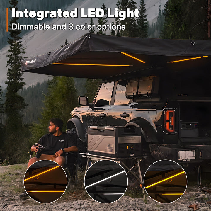 OPENROAD 270 Free Standing Awning for Camping - Adventure Series (Passenger Side)