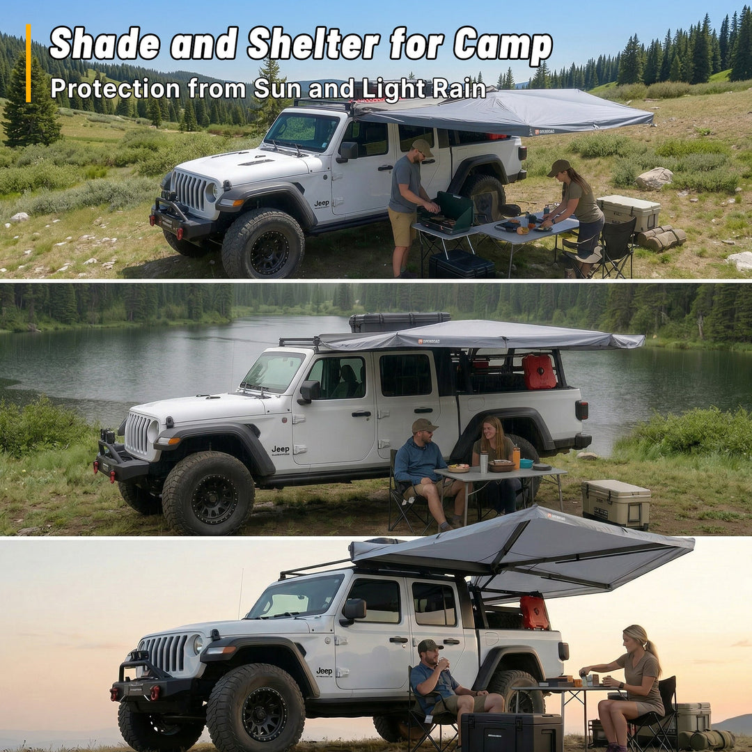 OPENROAD 270 Free Standing Awning for Camping - Trail Series (Driver Side)