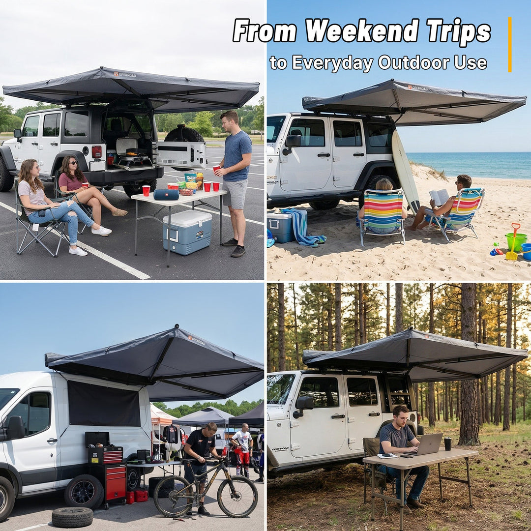 OPENROAD 270 Free Standing Awning for Camping - Trail Series (Driver Side)