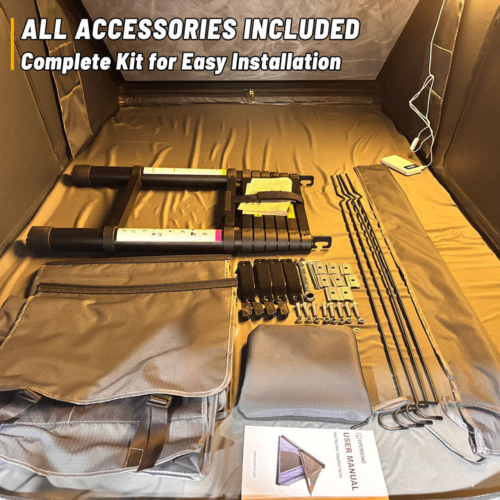 OPENROAD Aluminum Hard Shell Roof Top Tent - EdgeRoof Series