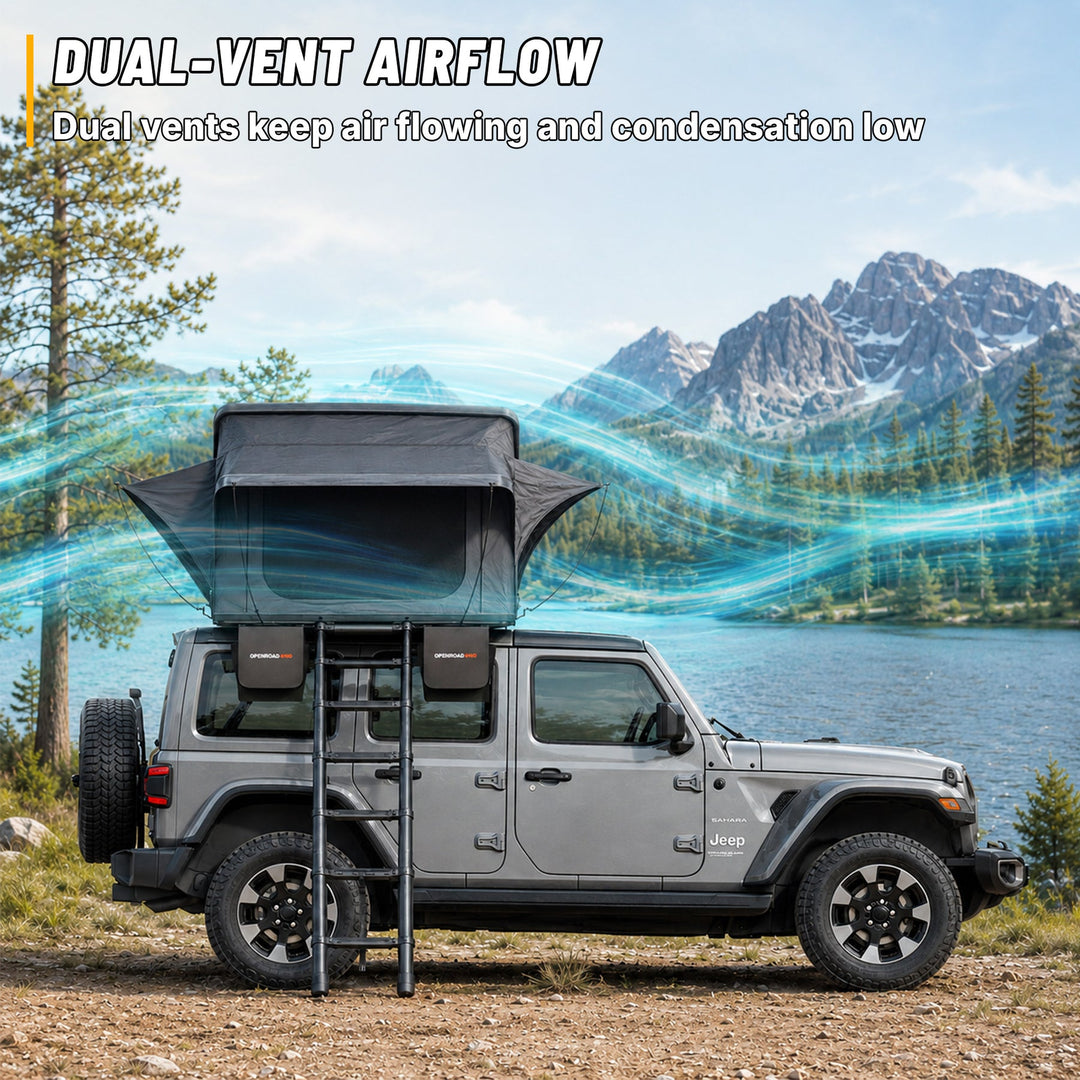 OPENROAD FlowRoof Side-Open Hard Shell Rooftop Tent