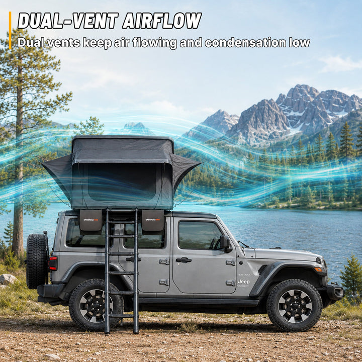 OPENROAD FlowRoof Side-Open Hard Shell Rooftop Tent