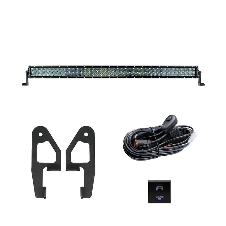 Cali Raised LED Premium Roof Rack Front Light Bar Kit for 2024+ Toyota Tacoma/2025+ Toyota 4Runner