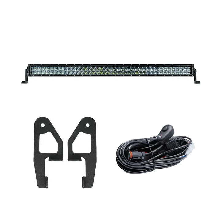 Cali Raised LED Premium Roof Rack Front Light Bar Kit for 2024+ Toyota Tacoma/2025+ Toyota 4Runner
