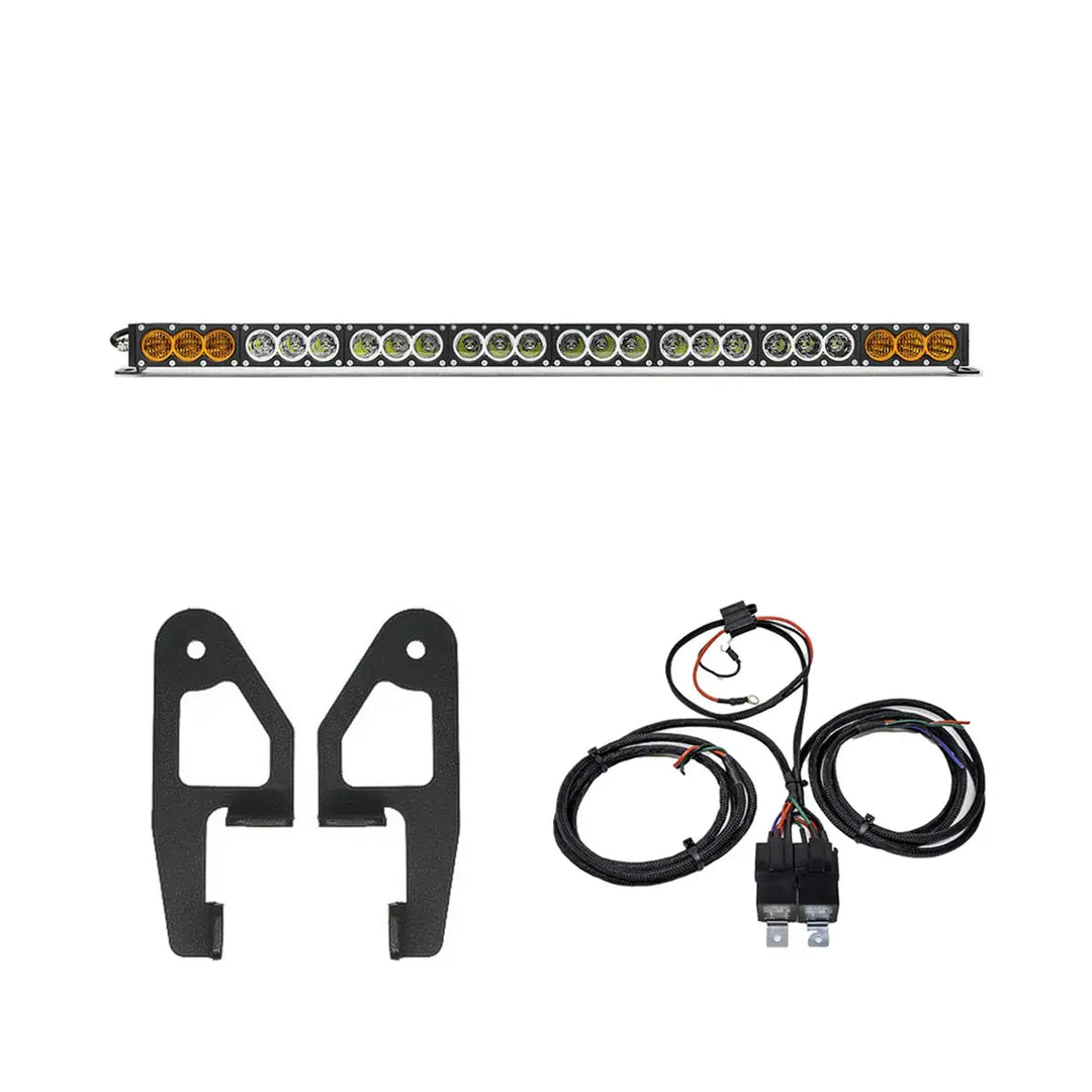 Cali Raised LED Premium Roof Rack Front Light Bar Kit for 2024+ Toyota Tacoma/2025+ Toyota 4Runner