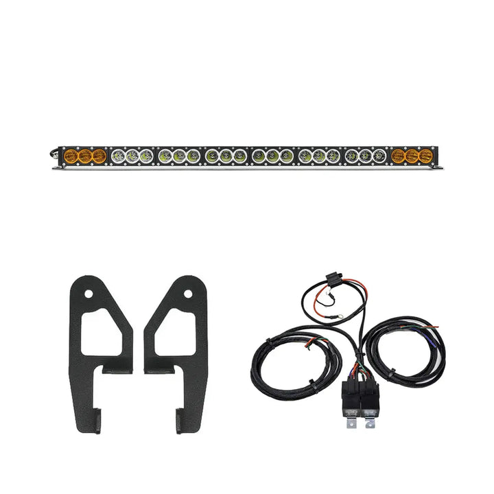 Cali Raised LED Premium Roof Rack Front Light Bar Kit for 2024+ Toyota Tacoma/2025+ Toyota 4Runner