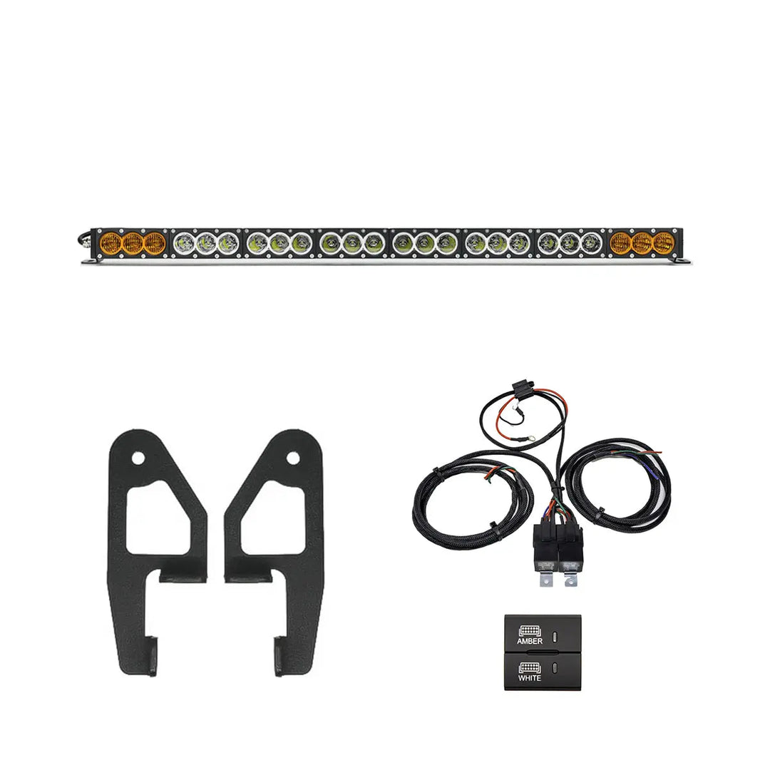 Cali Raised LED Premium Roof Rack Front Light Bar Kit for 2024+ Toyota Tacoma/2025+ Toyota 4Runner