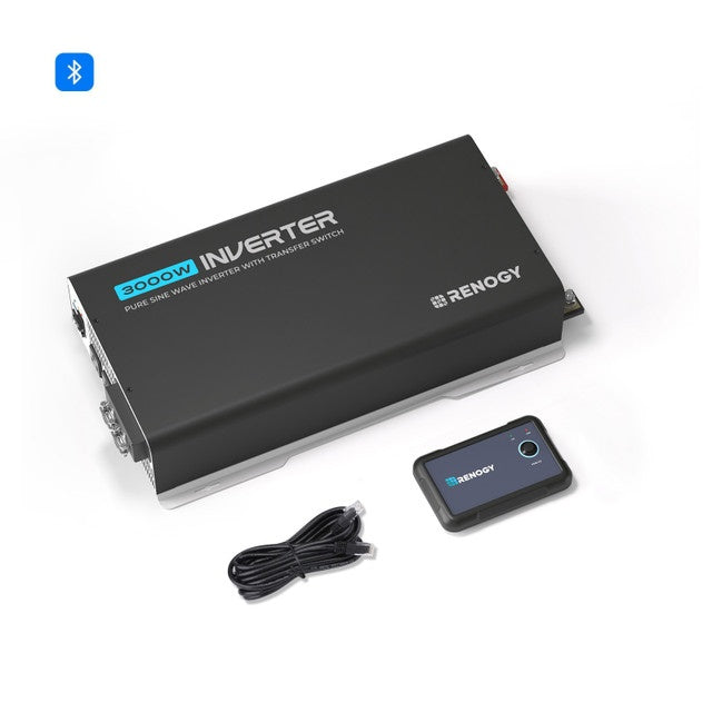 Renogy 3000W 12-Volt Pure Sine Wave Inverter w/ UPS Transfer Switch w/ Bluetooth