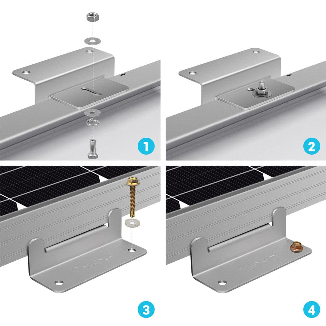 Renogy Set of 4 Solar Panel Mounting Z Bracket