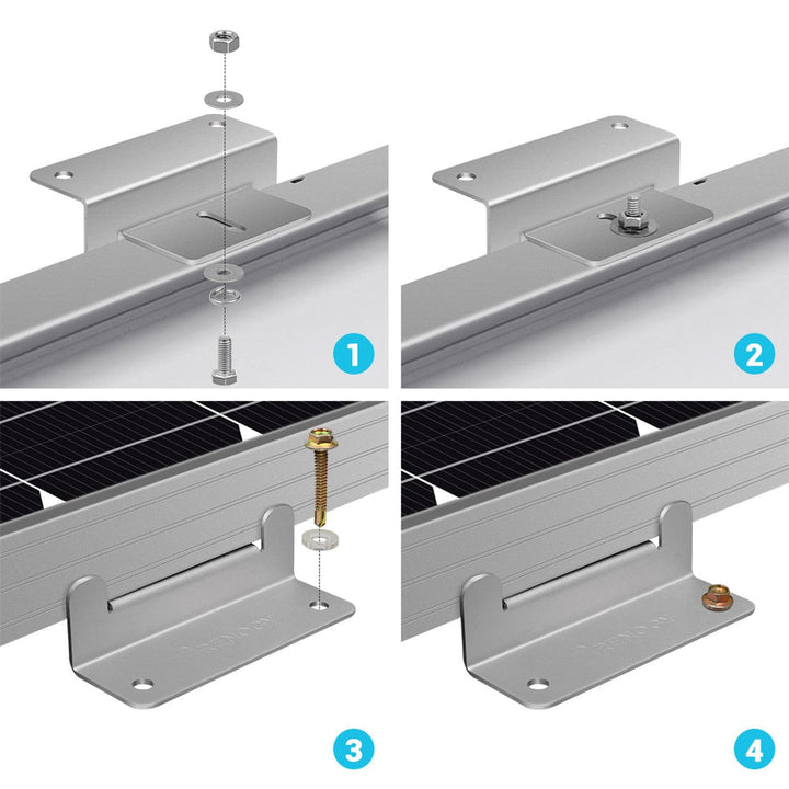Renogy Set of 4 Solar Panel Mounting Z Bracket