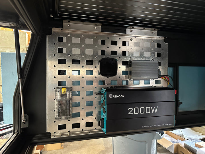 Front Molle Panel – Mount Controllers, Inverters & Organize Gear in Your Truck or Canopy Camper - Ultimate Adventure Supply