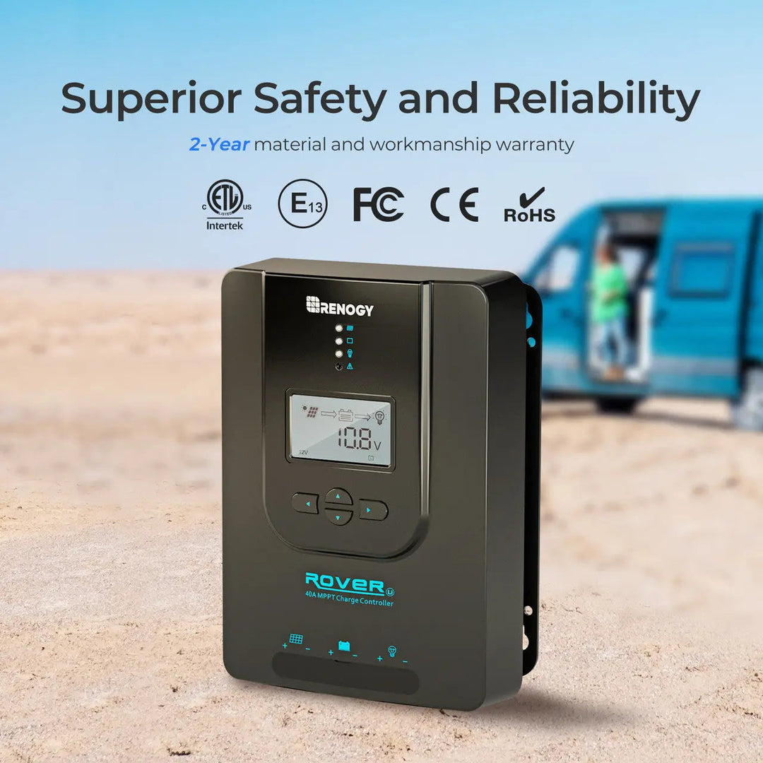 Renogy 40-Amp Rover Li MPPT Solar Charge Controller w/ Bluetooth