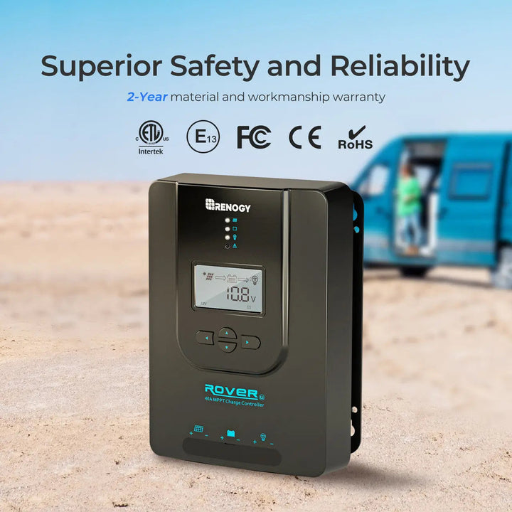 Renogy 40-Amp Rover Li MPPT Solar Charge Controller w/ Bluetooth