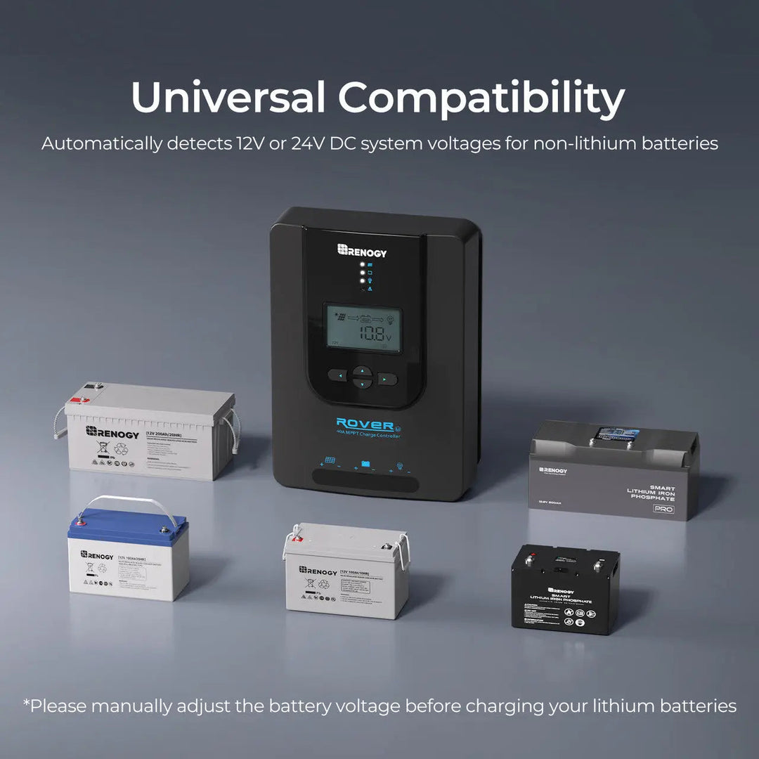 Renogy 40-Amp Rover Li MPPT Solar Charge Controller w/ Bluetooth