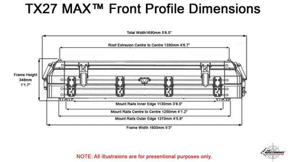 The Bush Company TX27 MAX Hardshell Rooftop Tent