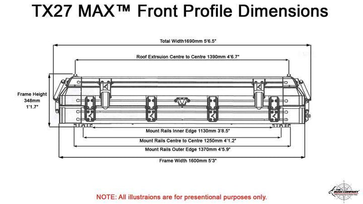 The Bush Company TX27 MAX Hardshell Rooftop Tent